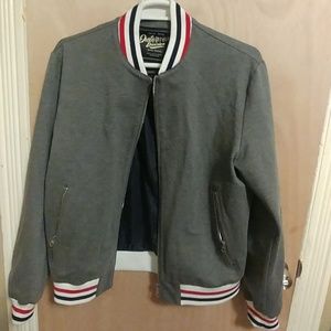 Grey varsity jacket